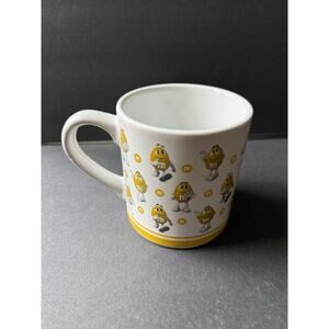 M&M Coffee Mug Cup White Yellow Frankford Candy Mars
